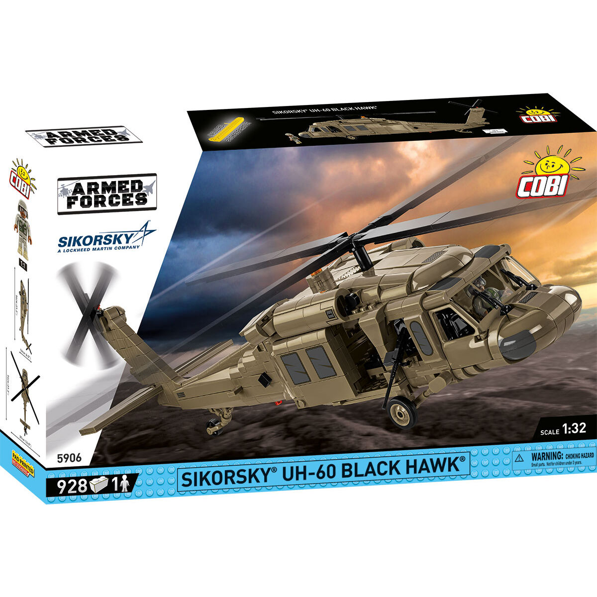 COBI 5906 - Sikorsky UH-60 BLACK HAWK Maßstabb 1:48) COBI 5906 - Sikorsky UH-60 BLACK HAWK Maßstabb 1:48)