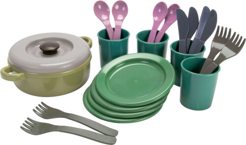 Dantoy, 2681, Green, Bean, Essservice, im, Netz22-teiliges, Geschirrset, für, Kinder Dantoy 2681 Green Bean Essservice im Netz22-teiliges Geschirrset für Kinder