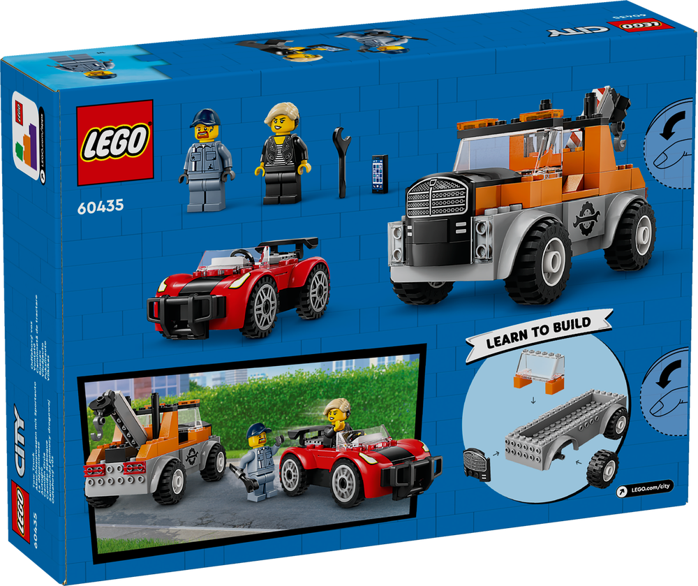 LEGO® City Abschleppwagen mit Sportauto 60435 Maschine, Rad, Auto, Fahrzeug, Person
