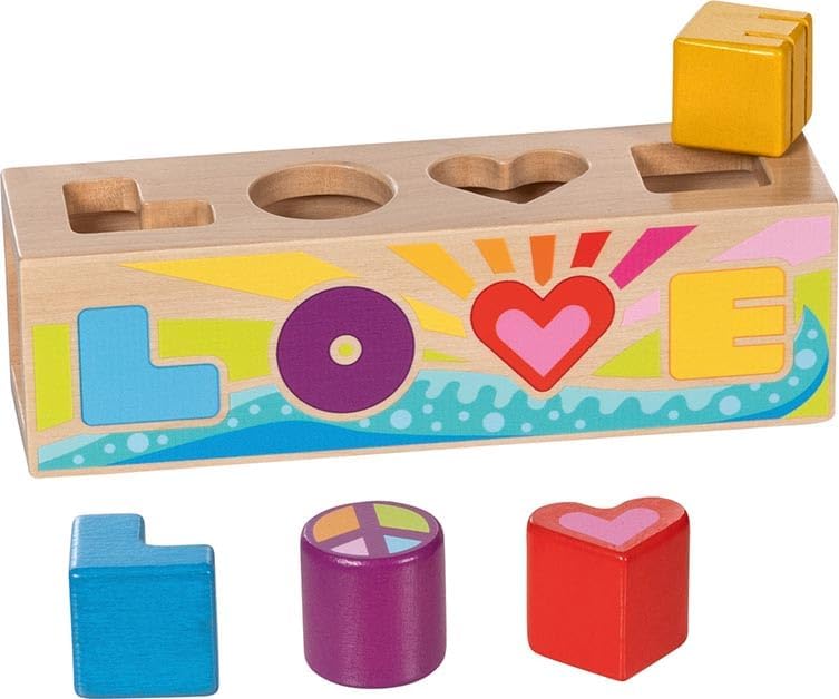 GOKI 58309 Sort Box LOVE - Formensteckspiel aus Holz im Retro-Design GOKI 58309 Sort Box LOVE - Formensteckspiel aus Holz im Retro-Design