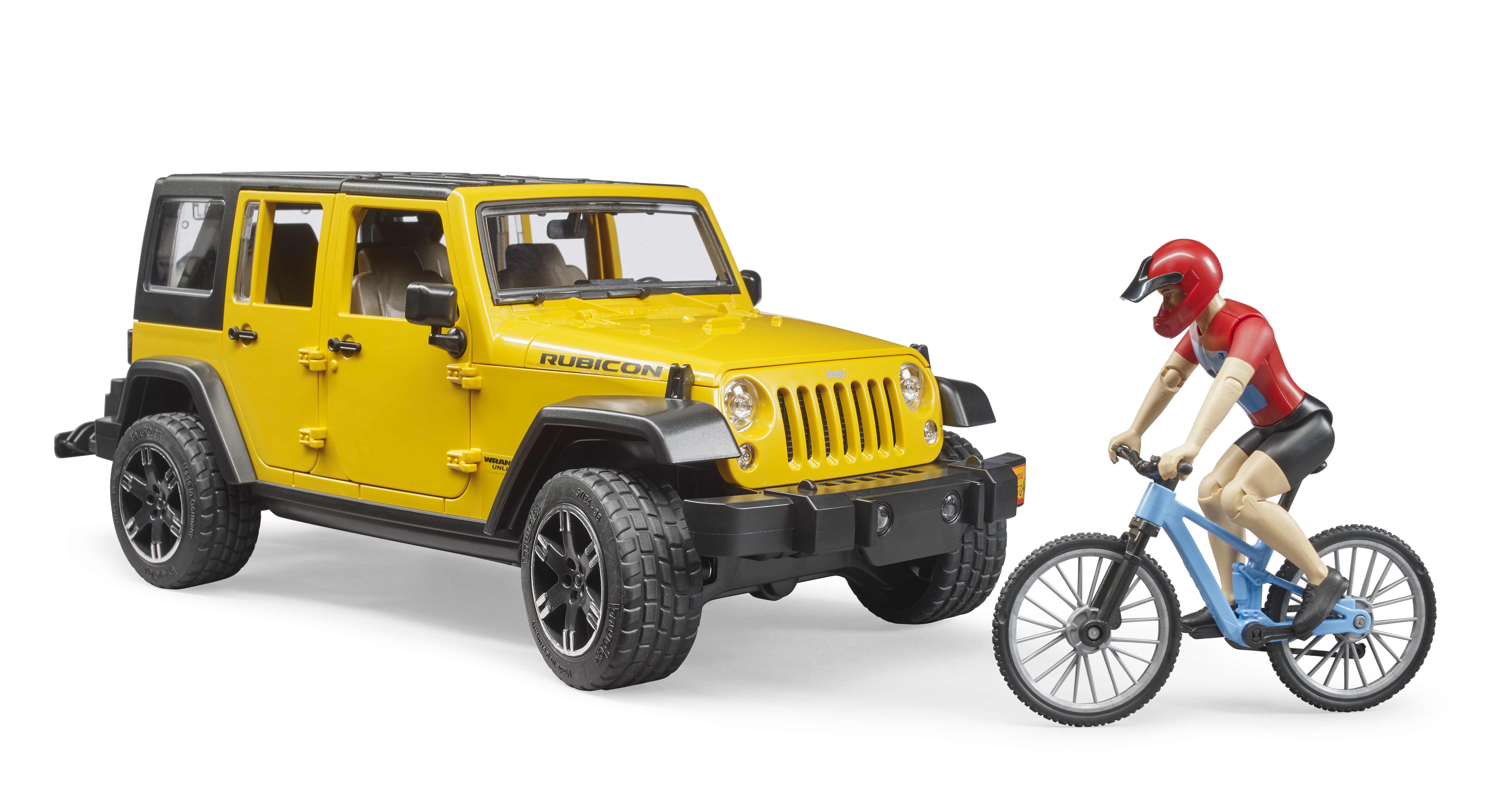 BRUDER 02543 - Jeep Wrangler Rubicon Unlimited mit Mountainbike und Radfahrer - Bild 2