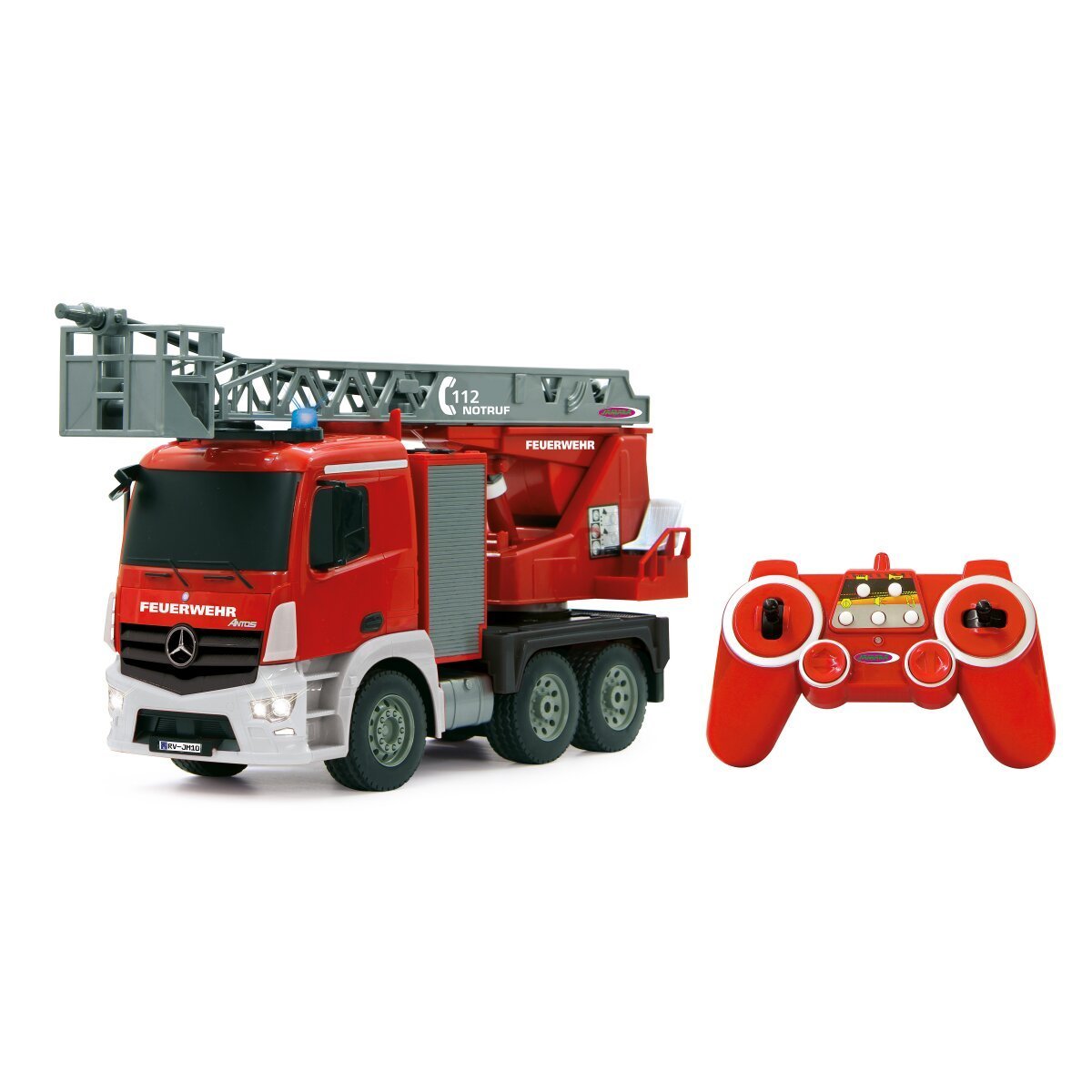 JAMARA Feuerwehr Drehleiter Mercedes-Benz Antos 1:20 2,4GHz mit Spritzfunktion ab 6 Jahren