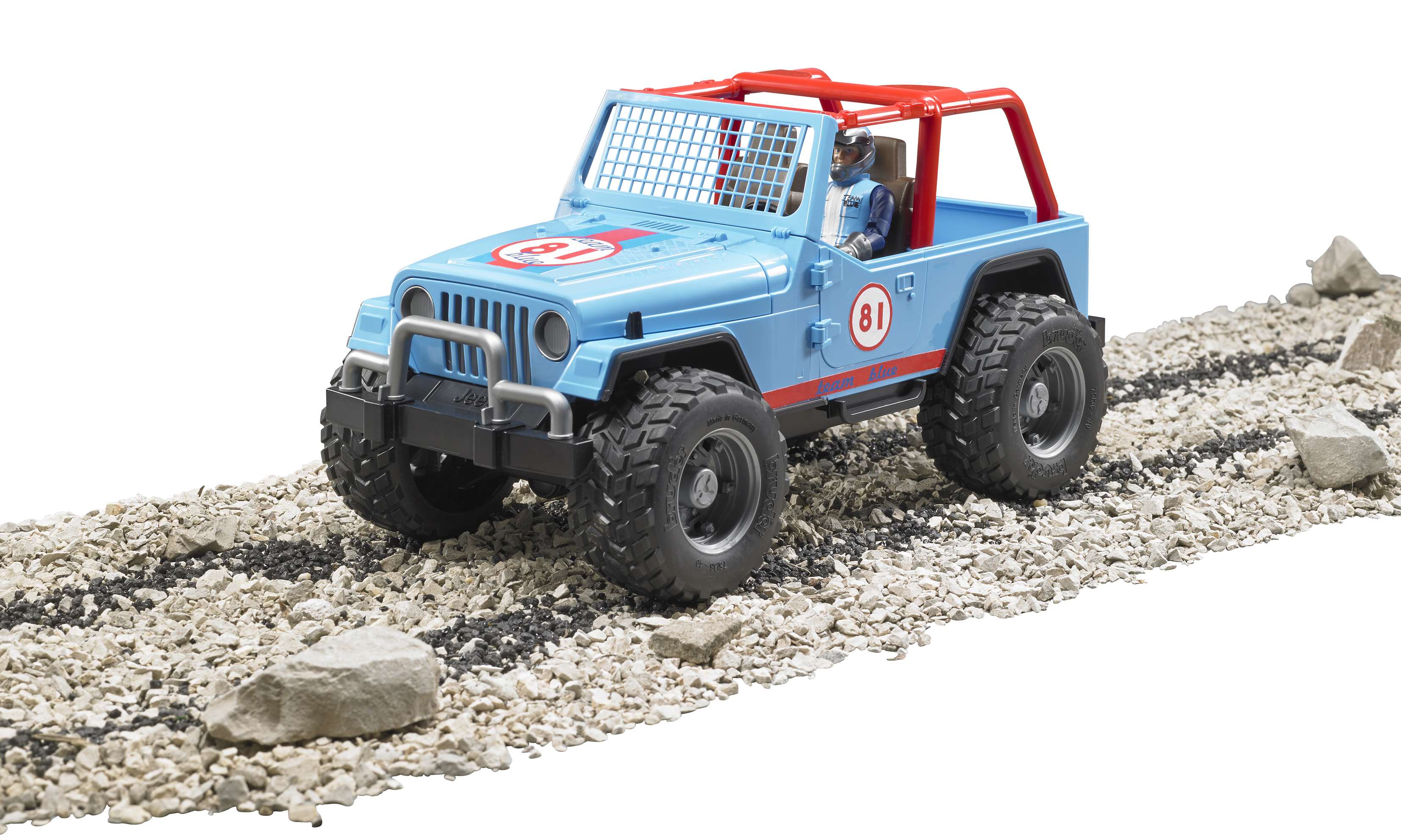 BRUDER 02541 - Jeep Cross Country Racer Blau mit Rennfahrer - Bild 5