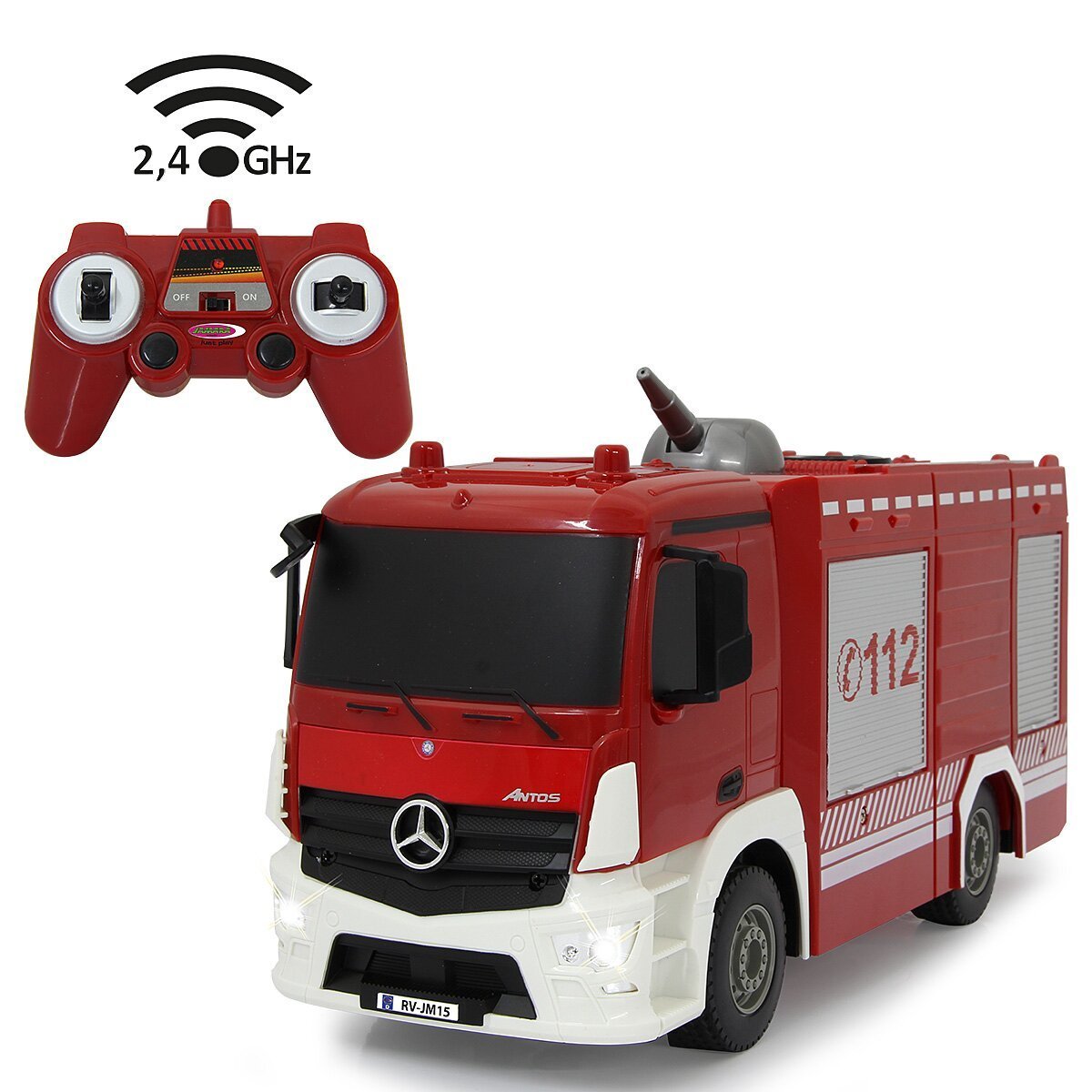 JAMARA Feuerwehr TLF mit Spritzfunktion Mercedes-Benz Antos 1:26 2,4GHz ab 6 Jahren