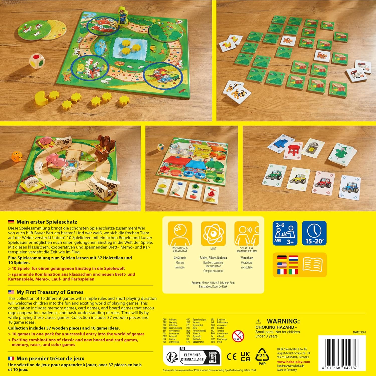 HABA Mein erster Spieleschatz - Große Spielesammlung mit 10 Spielen für Kinder ab 3 Jahren HABA Mein erster Spieleschatz - Große Spielesammlung mit 10 Spielen für Kinder ab 3 Jahren