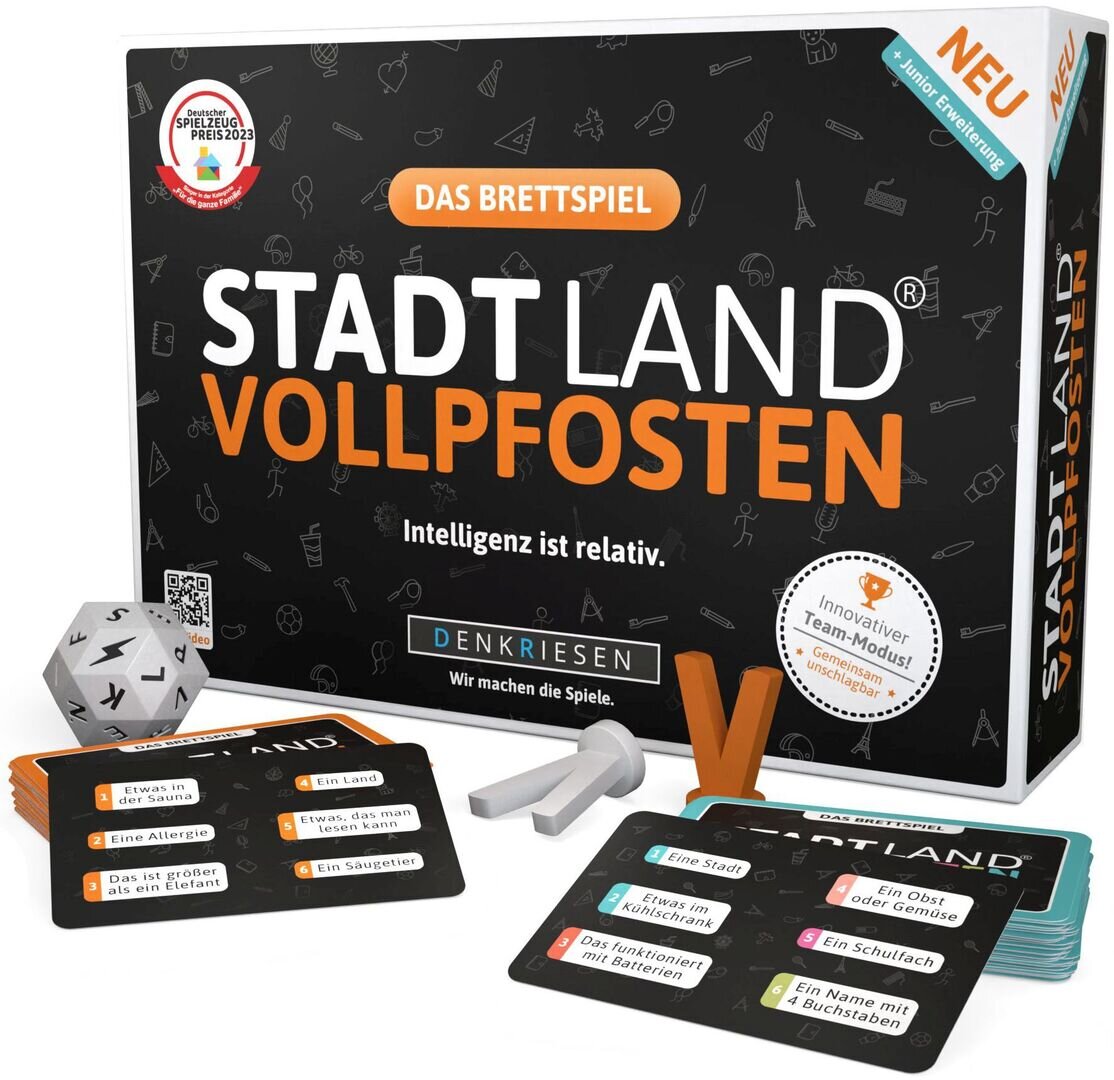 DENKRIESEN STADT LAND VOLLPFOSTEN Brettspiel + Junior Erweiterung Tafel, Tafel, Tafel