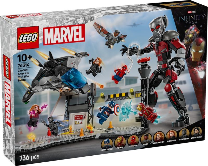 LEGO® MARVEL Super Heroes™ 76314 Captain America: Civil War Actionduell