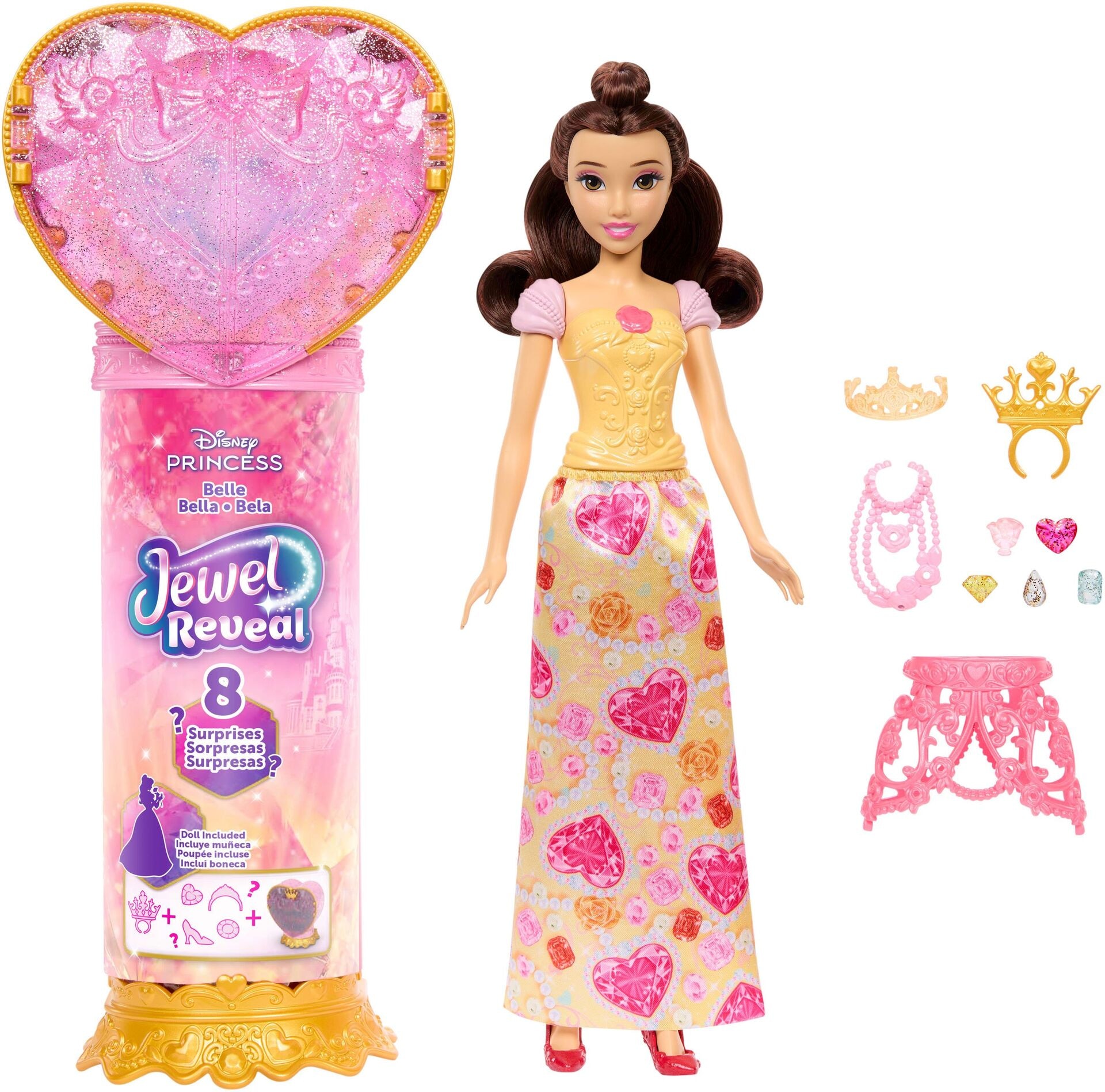 Disney Prinzessin Juwel Reveal Belle Puppe - Mattel - MATTEL JHL51 Puppe - Mattel - Disney Prinzessin Juwel Reveal Belle Puppe - Modell MATTEL JHL51