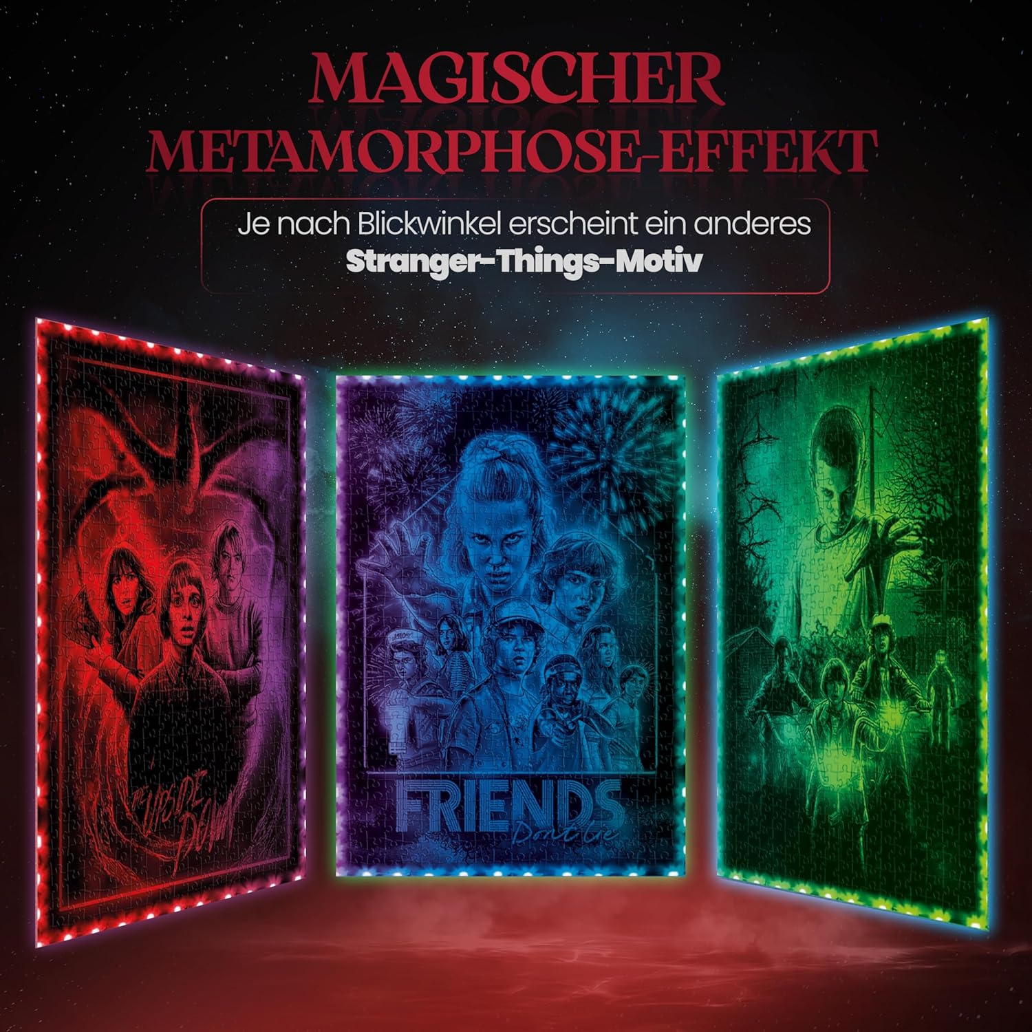 Stranger Things - Metamorphic Art Collection The Upside Down Werbung, Plakat, Buch, Person, Frau