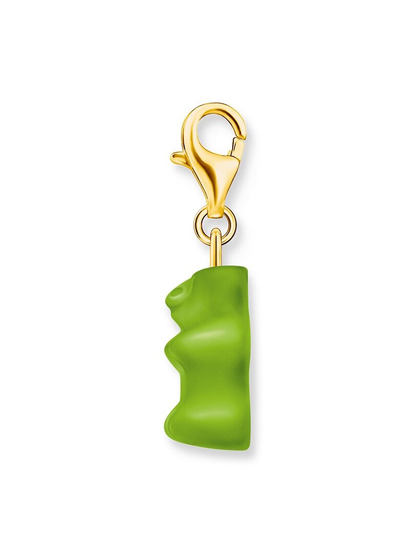 Thomas Sabo Anhänger Charm-Club Goldbär Grün Gold 2192-413-6 Zubehor, Ohrring, Schmuck