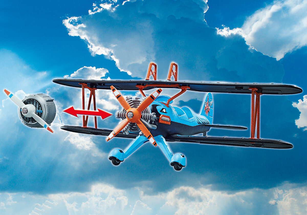 PLAYMOBIL 70831 Air Stuntshow Doppeldecker "Phönix" Flugzeug, Transport, Fahrzeug, Doppeldecker
