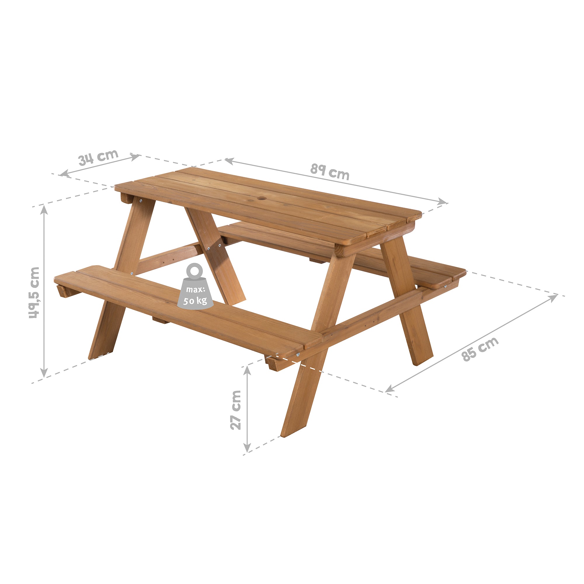 Roba 456001TE Kindersitzgarnitur Outdoor +, teak teakholz farben - Bild 4 Roba 456001TE Kindersitzgarnitur Outdoor +, teak teakholz farben - Produktbild 4