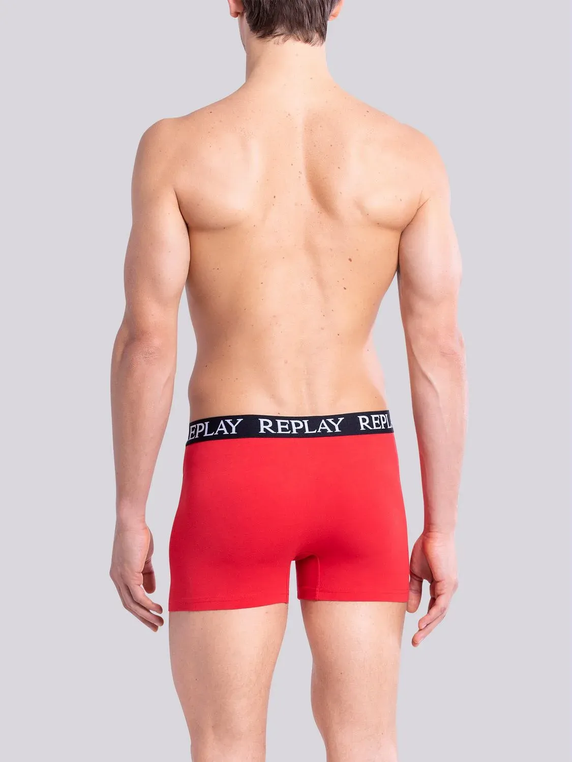 REPLAY Herren Boxershorts I101005BR – Schwarz/Rot, 2er Pack Cotton-Stretch GR. L REPLAY Herren Boxershorts I101005BR – Schwarz/Rot, 2er Pack Cotton-Stretch GR. L