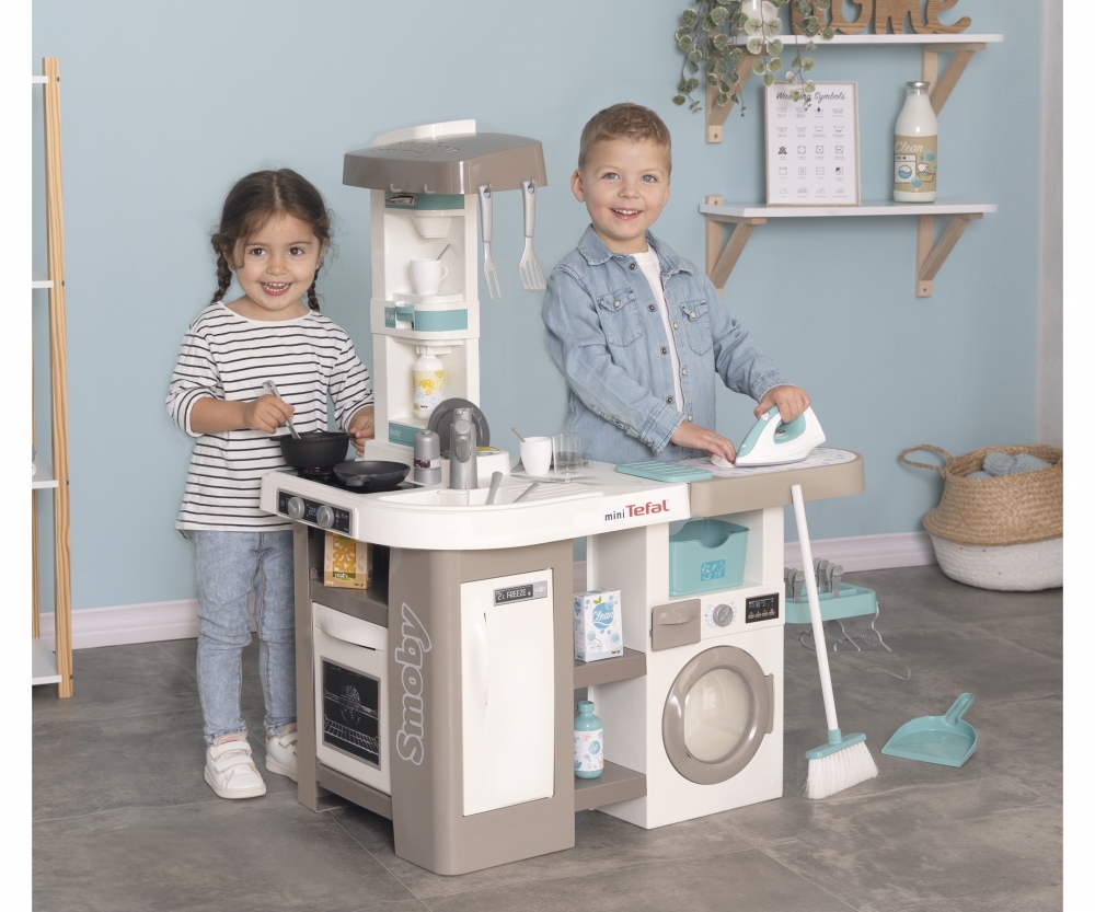 Smoby Tefal Spielküche Studio + Waschsalon