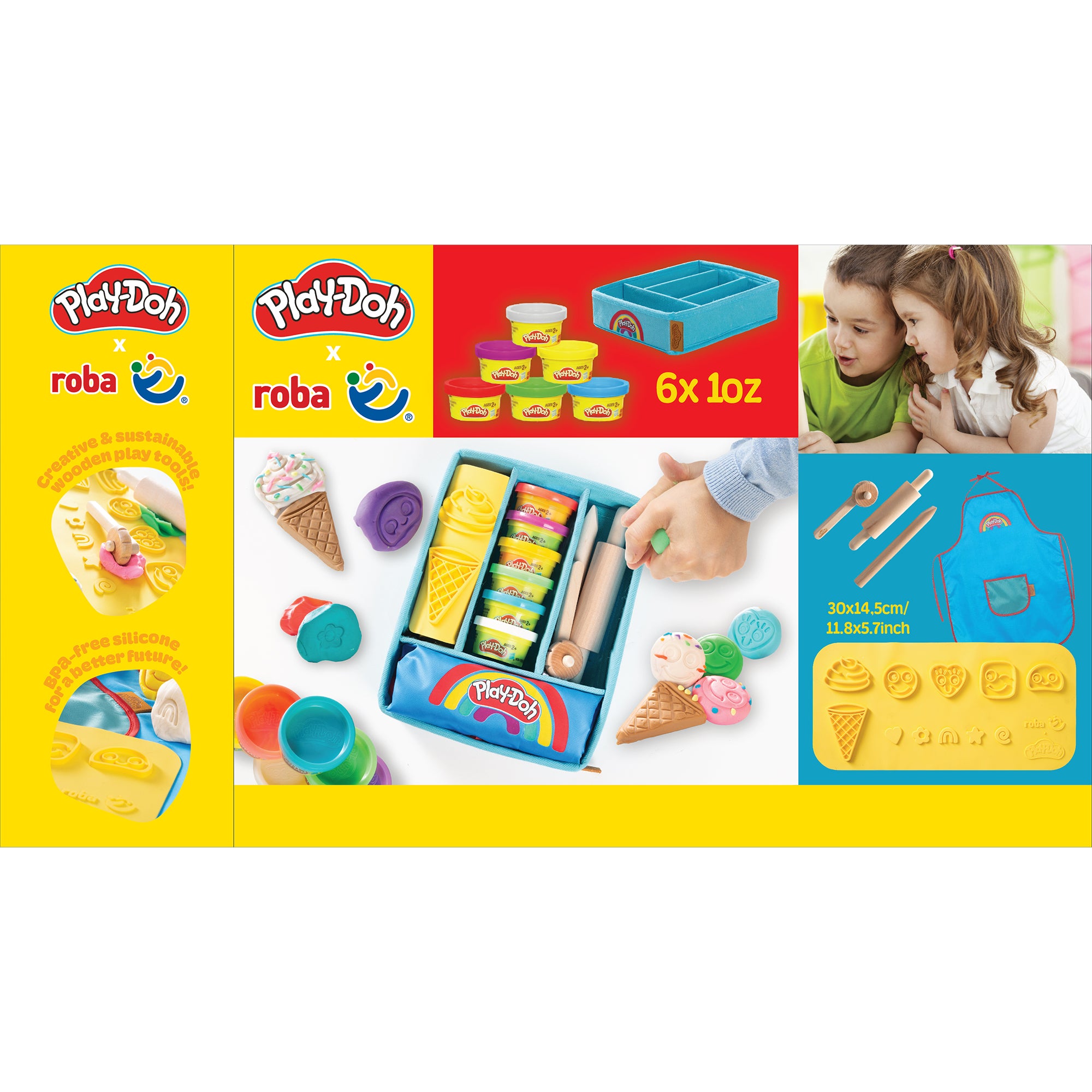 Roba 98155PD13 Spielset "roba x Play-Doh" PlayDoh bunt – Motorik & Lernen - Bild 13 Roba 98155PD13 Spielset "roba x Play-Doh" PlayDoh bunt – Motorik & Lernen - Produktbild 13