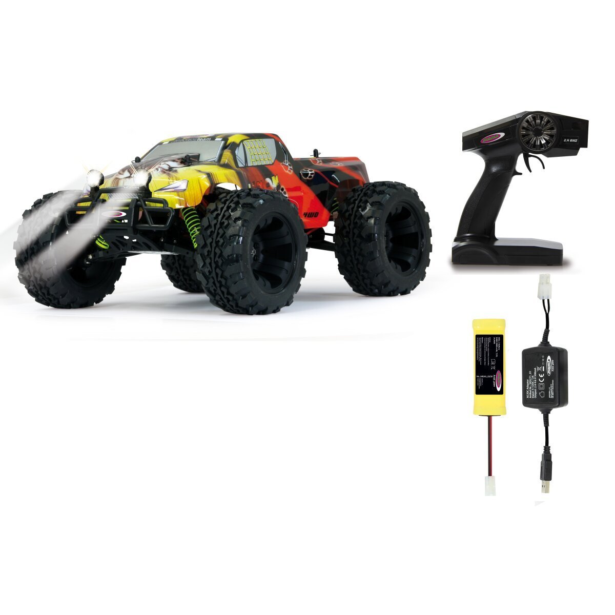 JAMARA Tiger Monstertruck 4WD 1:10 NiMh 2,4GHz mit LED ab 14 Jahren JAMARA Tiger Monstertruck 4WD 1:10 NiMh 2,4GHz mit LED ab 14 Jahren