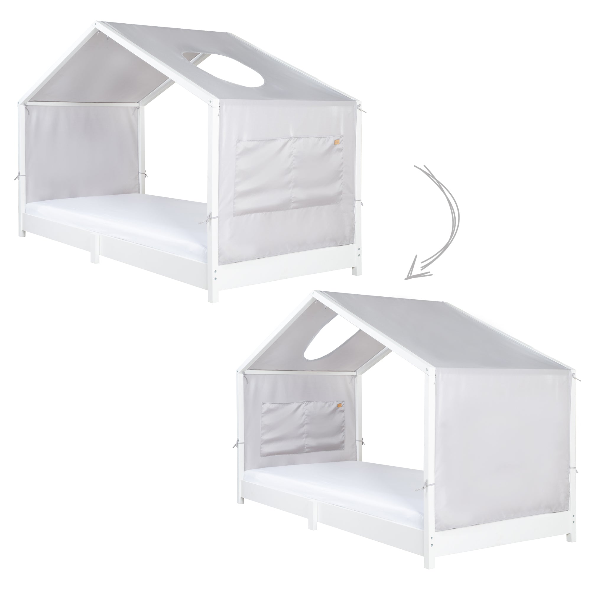 Roba 0286 Hausbettbezug neutral 90 x 200 cm grau – Bettenzubehör - Produktbild 7