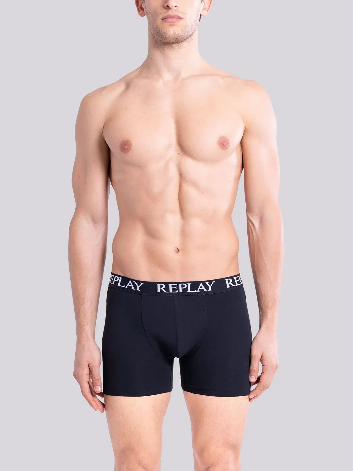 REPLAY Herren Boxershorts I101005BR – Schwarz/Rot, 2er Pack Cotton-Stretch GR. L REPLAY Herren Boxershorts I101005BR – Schwarz/Rot, 2er Pack Cotton-Stretch GR. L