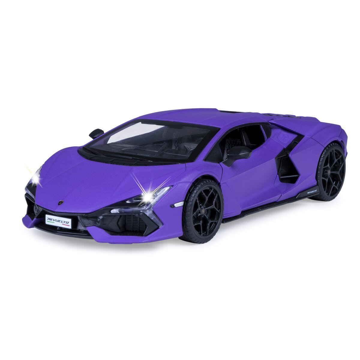 JAMARA Lamborghini Revuelto Diecast 1:32 lila inkl. Knopfzellen ab 3 Jahren