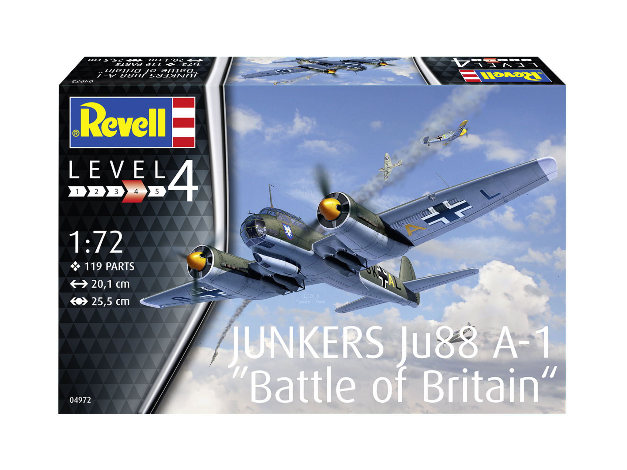 Revell 04972 Junkers Ju88 A-1 "Battle of Britain" Modellbausatz Flugzeug, Bomber, Kampfflugzeug, Jet