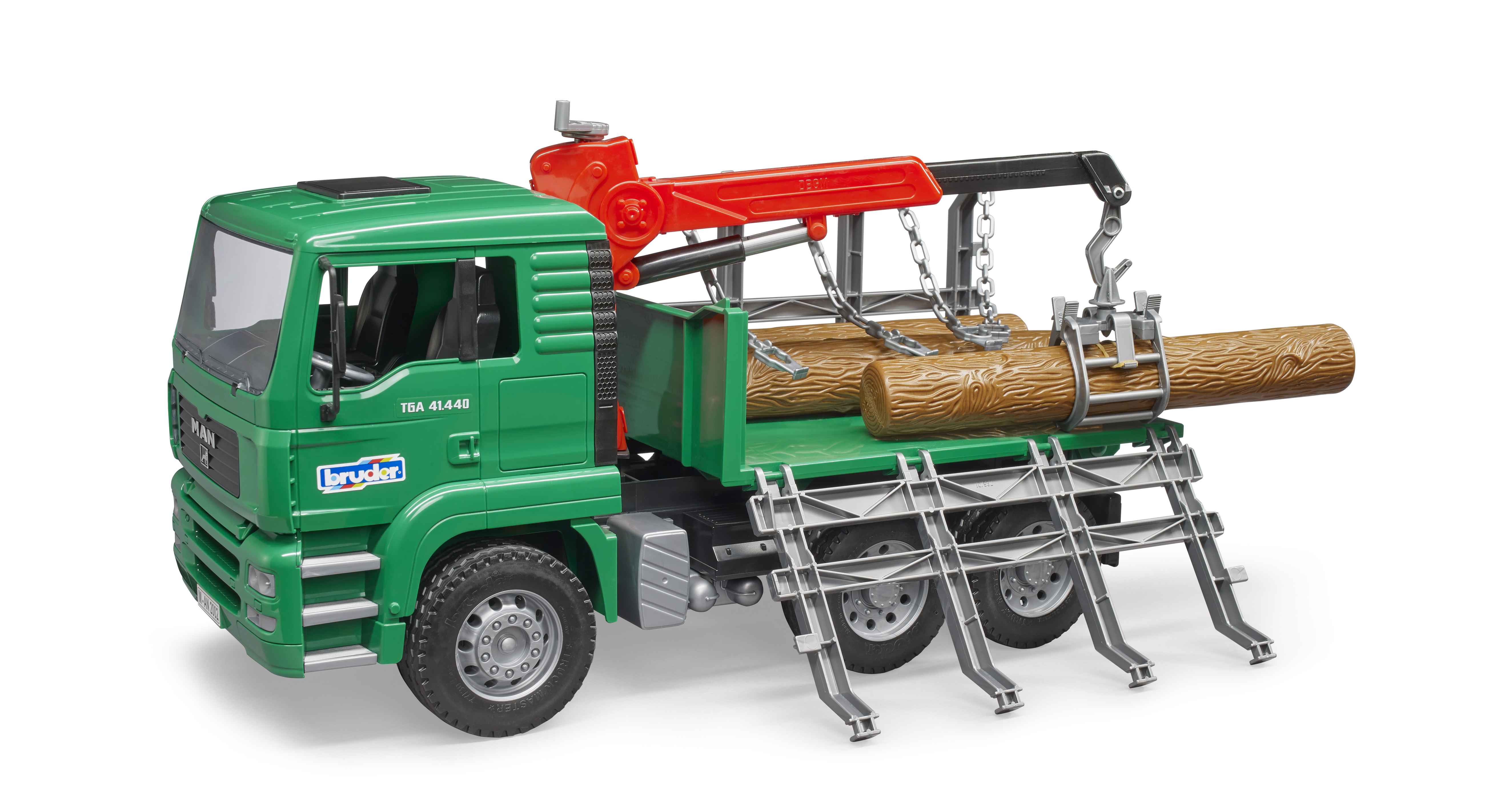 BRUDER 02769 - MAN Holztransport-LKW mit Ladekran und 3 Baumstämmen - Bild 6 BRUDER 02769 - MAN Holztransport-LKW mit Ladekran und 3 Baumstämmen - Bild 6