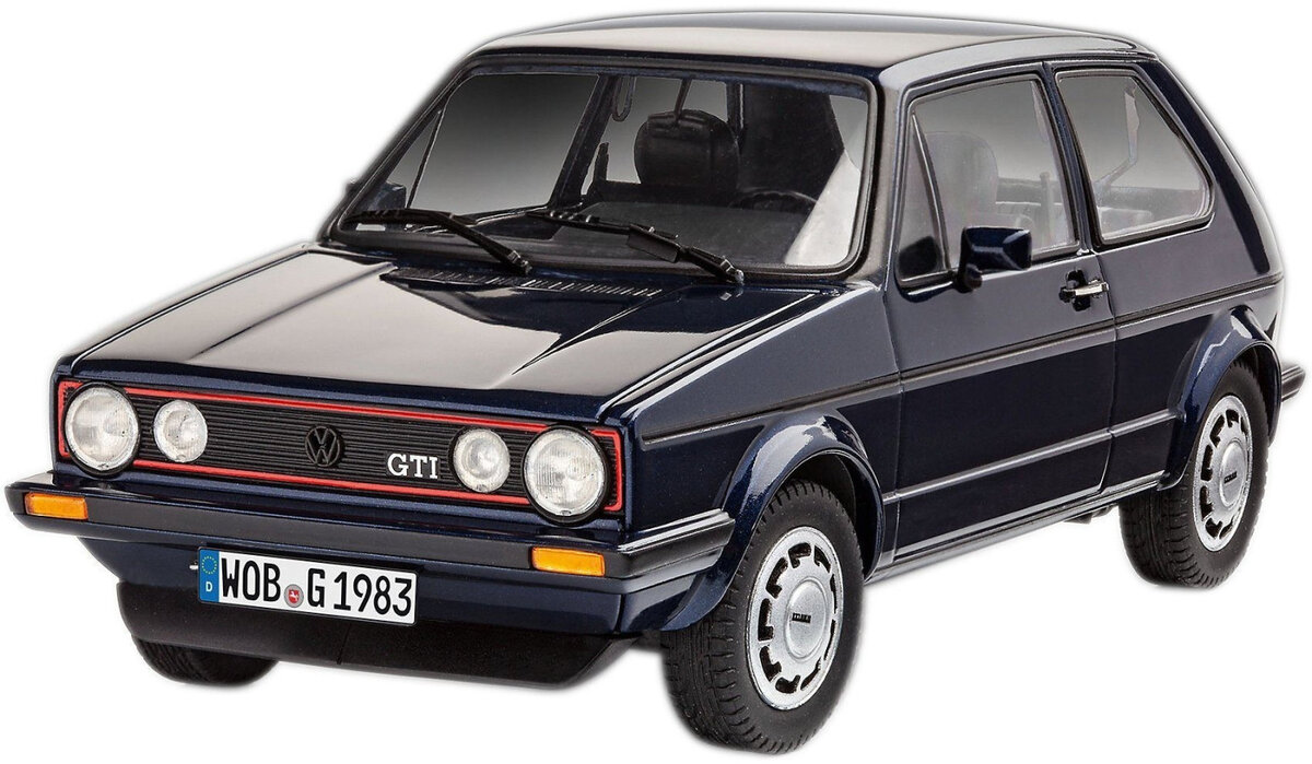 Revell_05694_Geschenkset_35_Years_Volkswagen_Golf_GTI_Pirelli_Revell_Modellbausatz_mit_Basiszubehör, Auto, Limousine, Fahrzeug, Rad, Leichtmetallrad