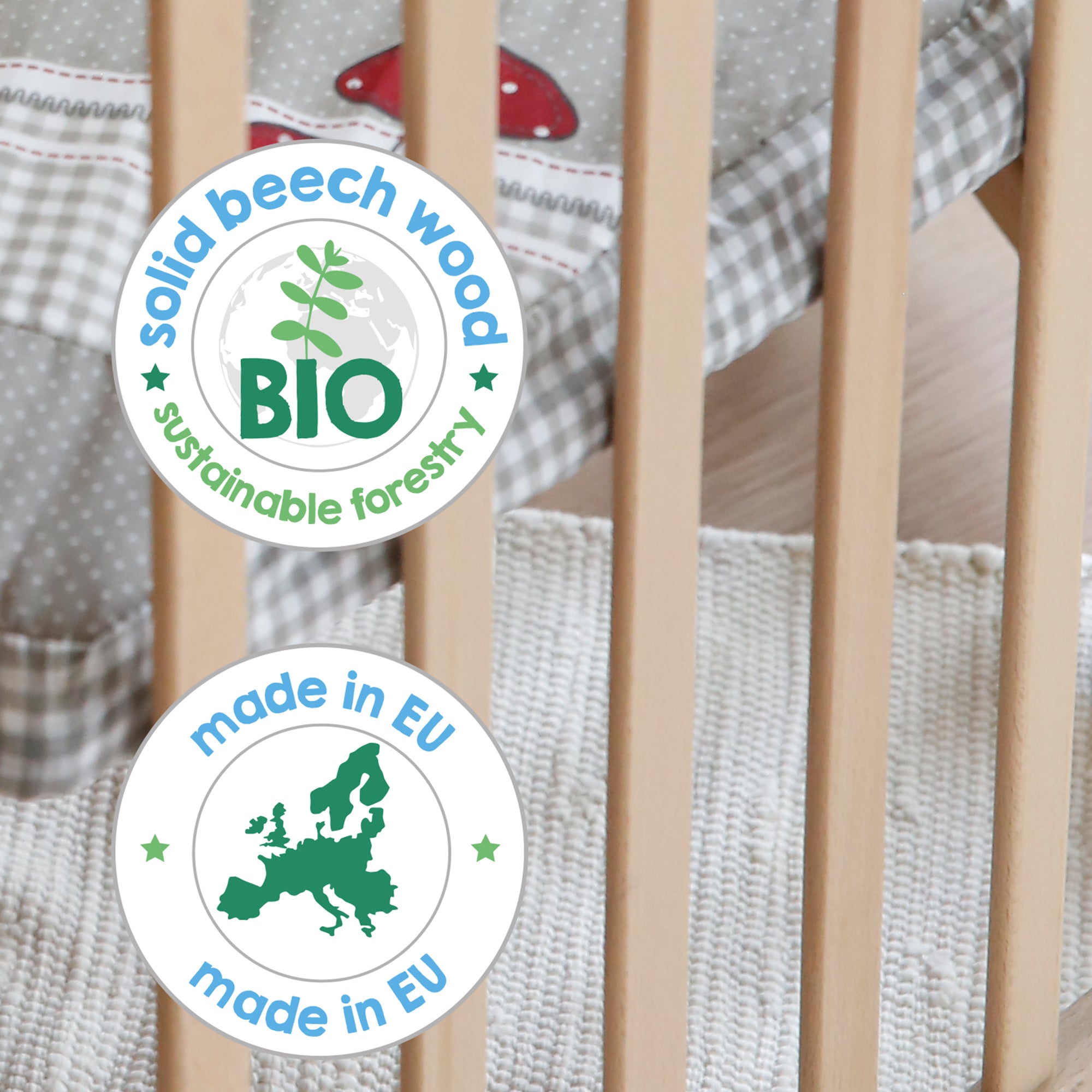 Roba 0232NAS148A Laufgitter 6-eckig Adam & Eule natur lackiert - Produktbild 10