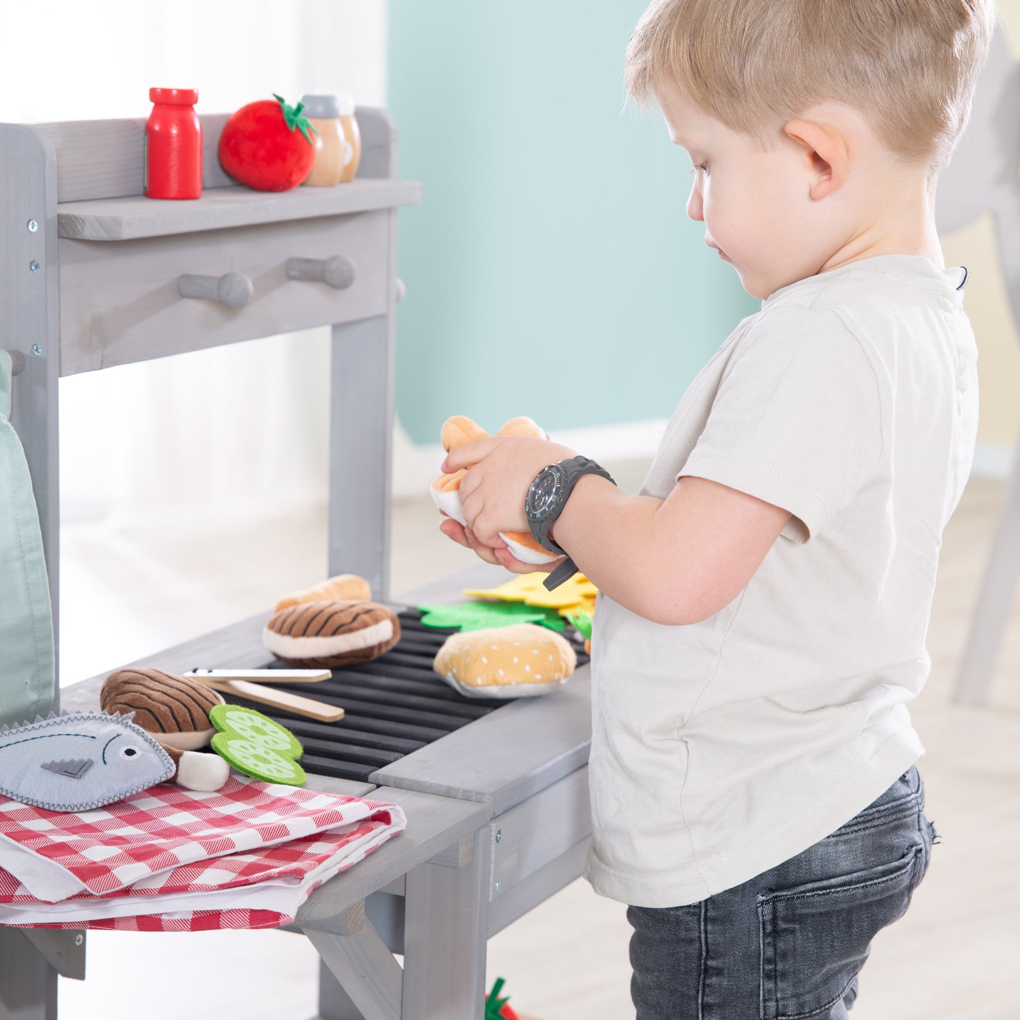 Roba 456036GA Matschküche 'BBQ' grau – Outdoor + - Bild 9 Roba 456036GA Matschküche 'BBQ' grau – Outdoor + - Produktbild 9