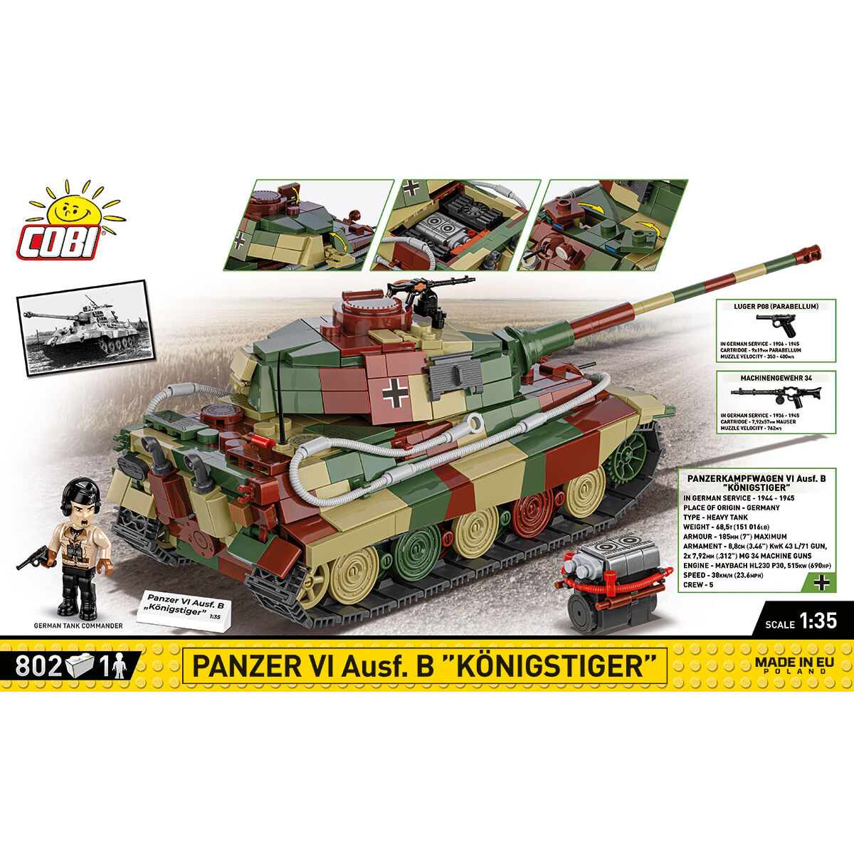 COBI 3113 - PANZER VI AUSF. B Königstiger 1:35 - Bild 4 COBI 3113 - PANZER VI AUSF. B Königstiger 1:35 - Bild 4