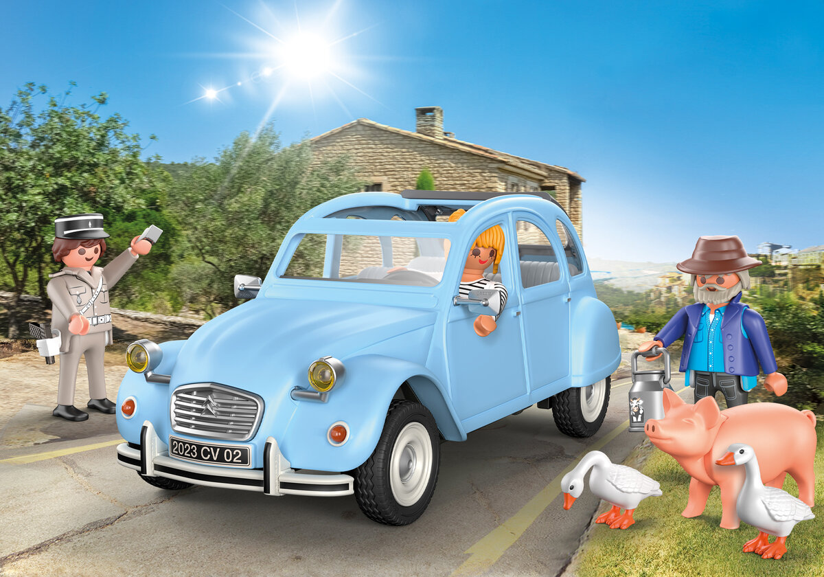 PLAYMOBIL 70640 Citroën 2CV Auto, Rad, Person, Fotografie, Lustig