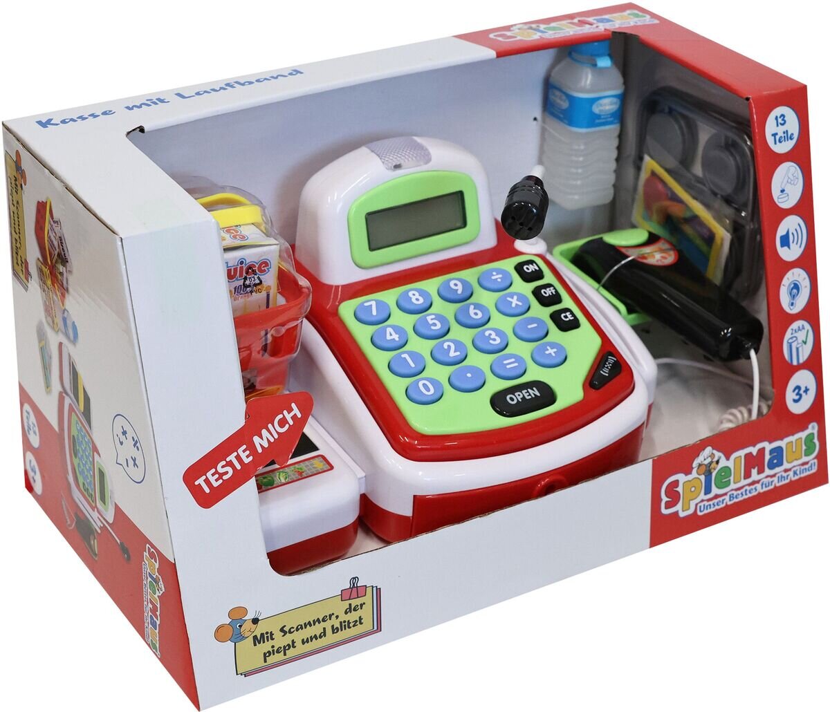 SpielMaus Küche Kasse mit Laufband und Zubehör Elektronik, Erste, Hilfe
