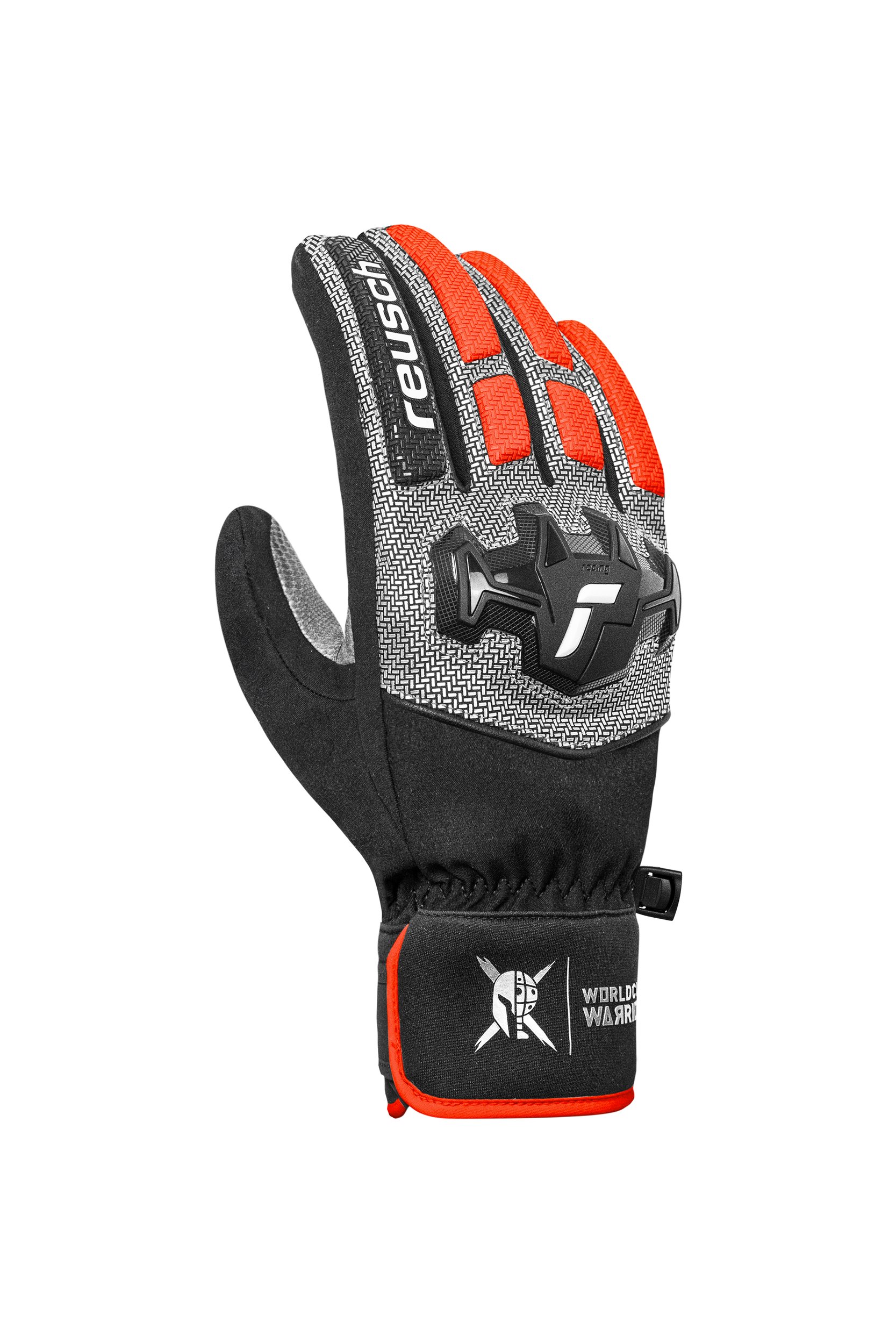 Reusch Worldcup Warrior R-TEX® XT Unisex Skihandschuh Schwarz/Silber/Neonrot