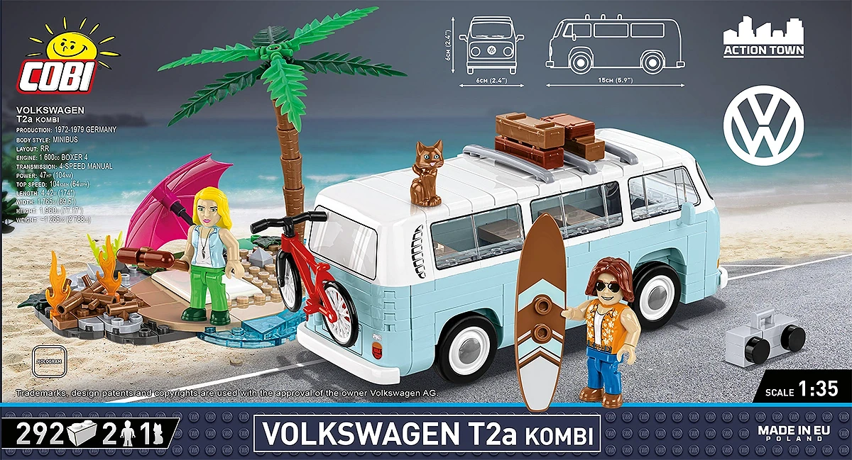 COBI 24617 - VW T2A KOMBI SCALE 1:35 COBI 24617 - VW T2A KOMBI SCALE 1:35