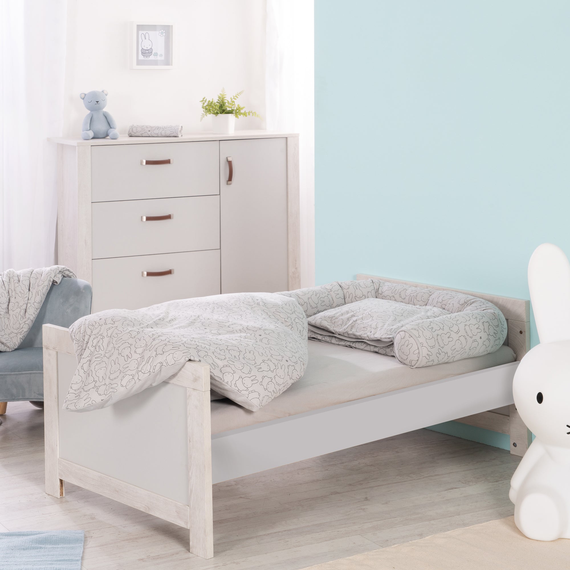 Roba 1911816 Kombi-Kinderbett 70x140 cm Mila grau - Bild 7 Roba 1911816 Kombi-Kinderbett 70x140 cm Mila grau - Produktbild 7