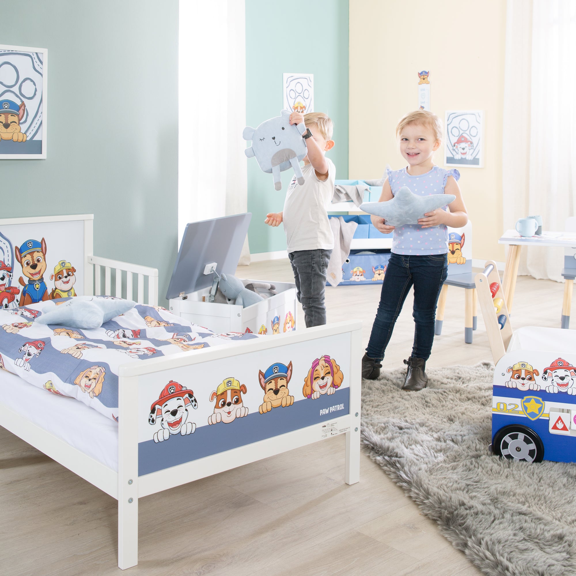 Roba 1491PW1 Bettwäsche 2-tlg Paw Patrol weiß – Bettwäschen - Produktbild 4