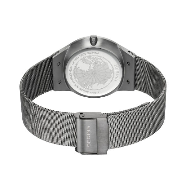Bering 15940-377 Herrenuhr, Milanaise, Grau