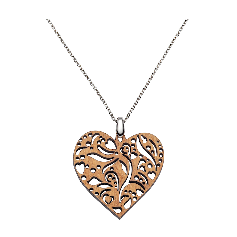 WAIDZEIT K12B Damenkette Herz Silber Barrique WAIDZEIT K12B Damenkette Herz Silber Barrique