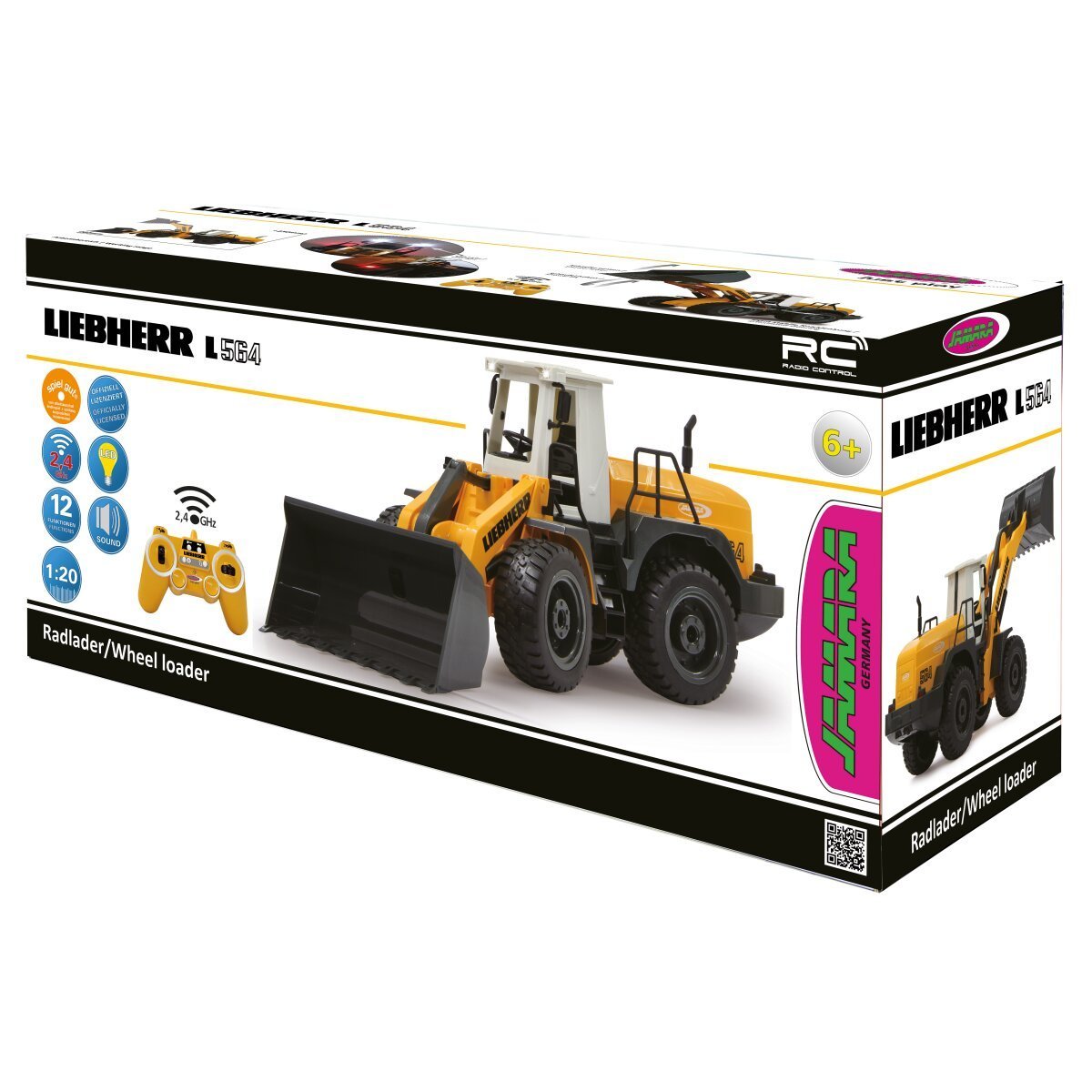 JAMARA Radlader Liebherr 564 1:20 2,4GHz ab 6 Jahren JAMARA Radlader Liebherr 564 1:20 2,4GHz ab 6 Jahren