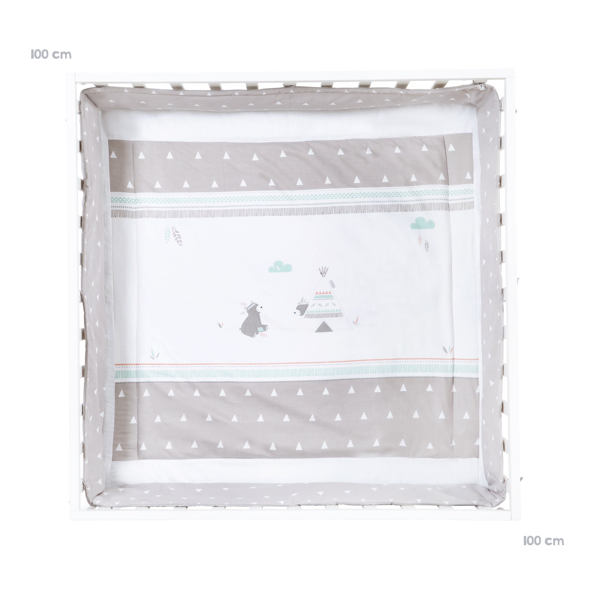 Roba 202046WES198 Laufgitter 100x100 cm Indibär weiß - Bild 11 Roba 202046WES198 Laufgitter 100x100 cm Indibär weiß - Produktbild 11