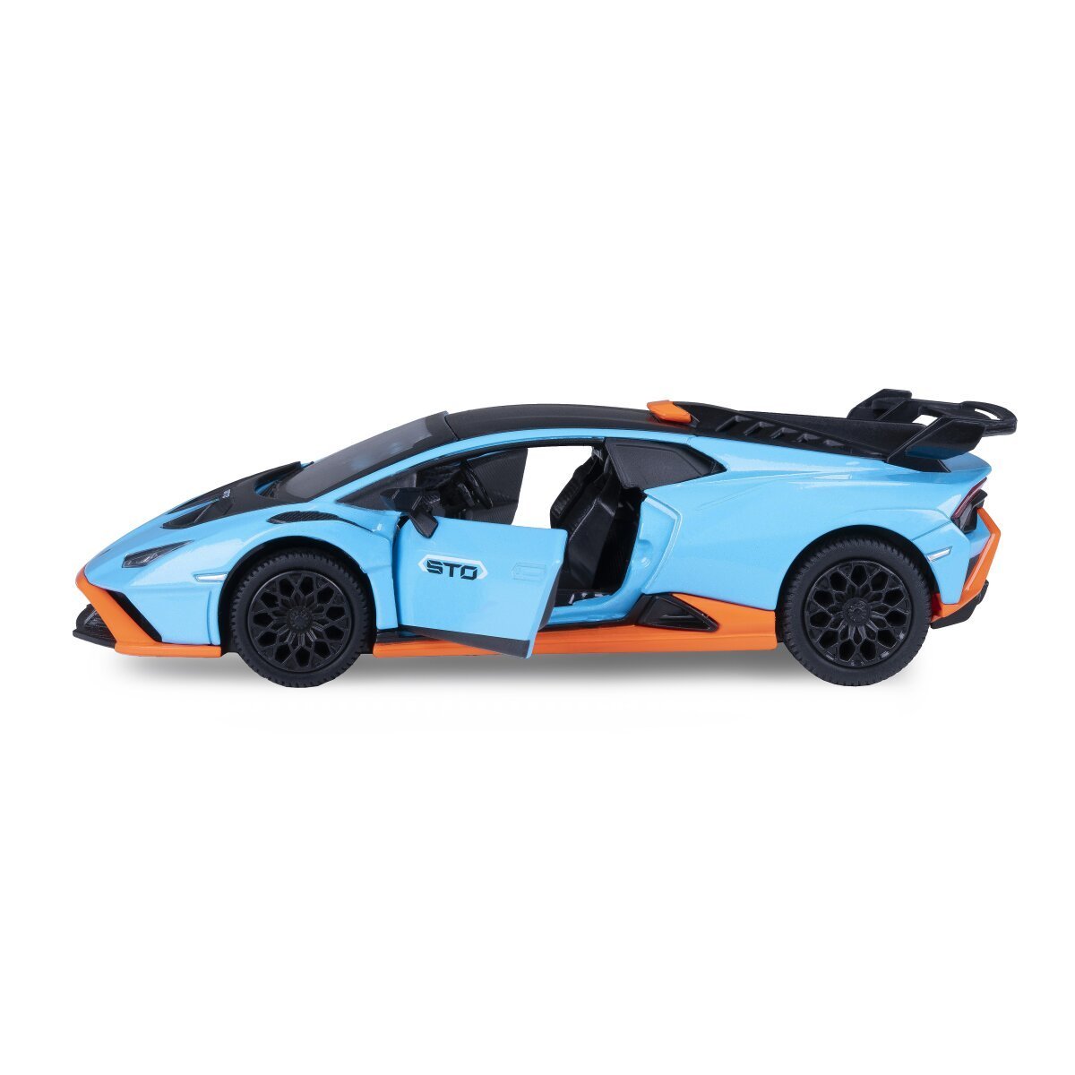 JAMARA Lamborghini Huracán STO Diecast 1:32 blau inkl. Knopfzellen ab 3 Jahren