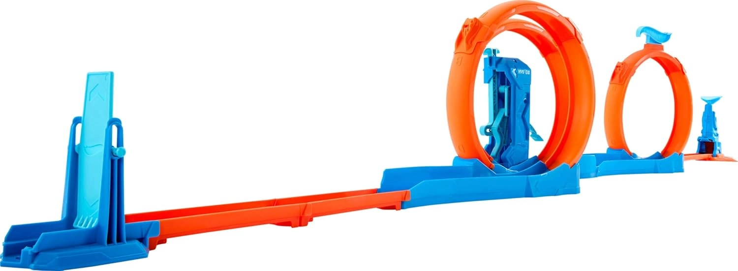 Hot Wheels Track Creator Dreifach-Looping-Pack und Spielzeugauto im Maßstab 1:64, Trackbauset Hot Wheels Track Creator Dreifach-Looping-Pack und Spielzeugauto im Maßstab 1:64, Trackbauset