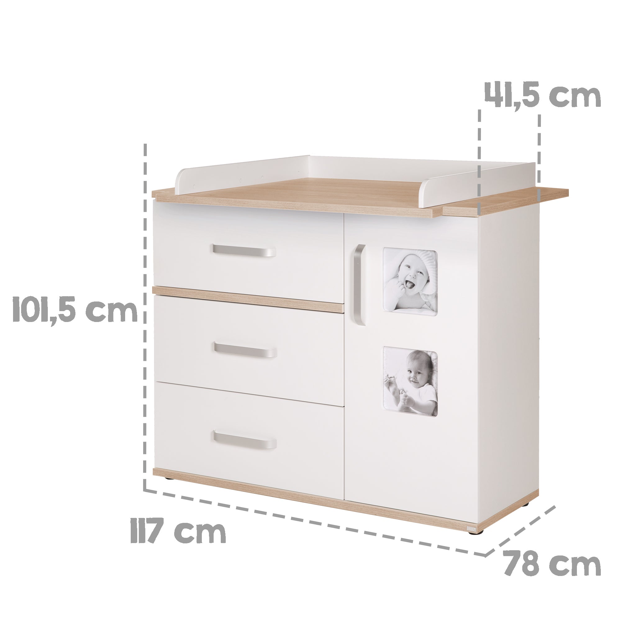 Roba 60973 breite Wickelkommode Pia alba weiß – Wickelkommode breit - Bild 4 Roba 60973 breite Wickelkommode Pia alba weiß – Wickelkommode breit - Produktbild 4