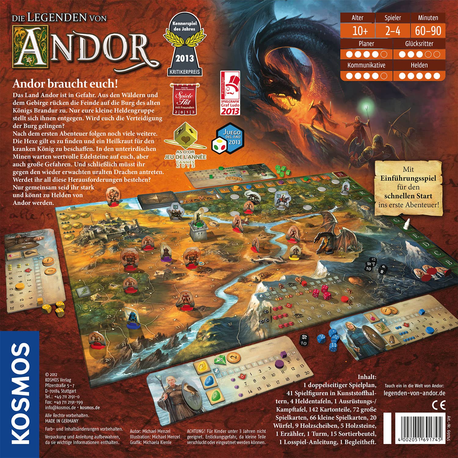 Kosmos Die Legenden Von Andor - Kooperatives Fantasy-Abenteuer 691745 Werbung, Plakat, Person