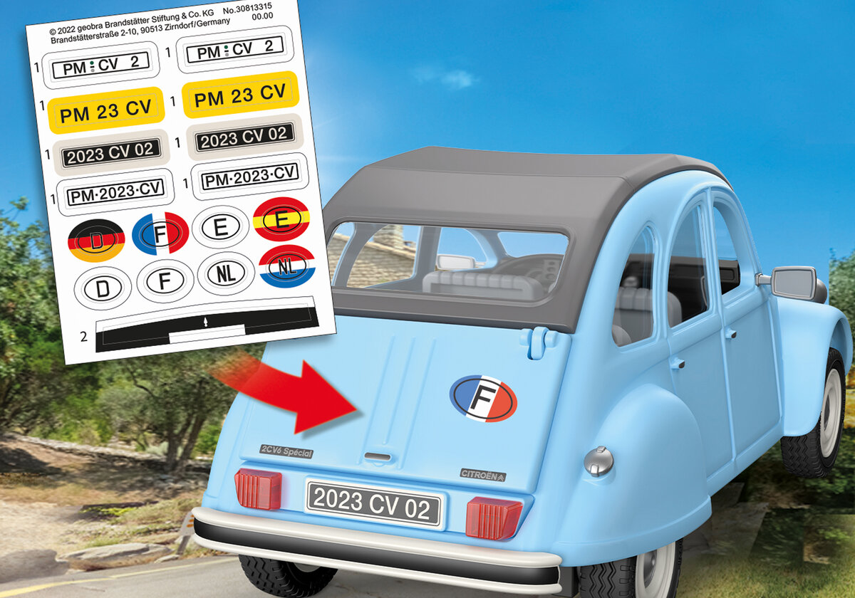 PLAYMOBIL 70640 Citroën 2CV Auto, Transport, Fahrzeug, Maschine, Rad