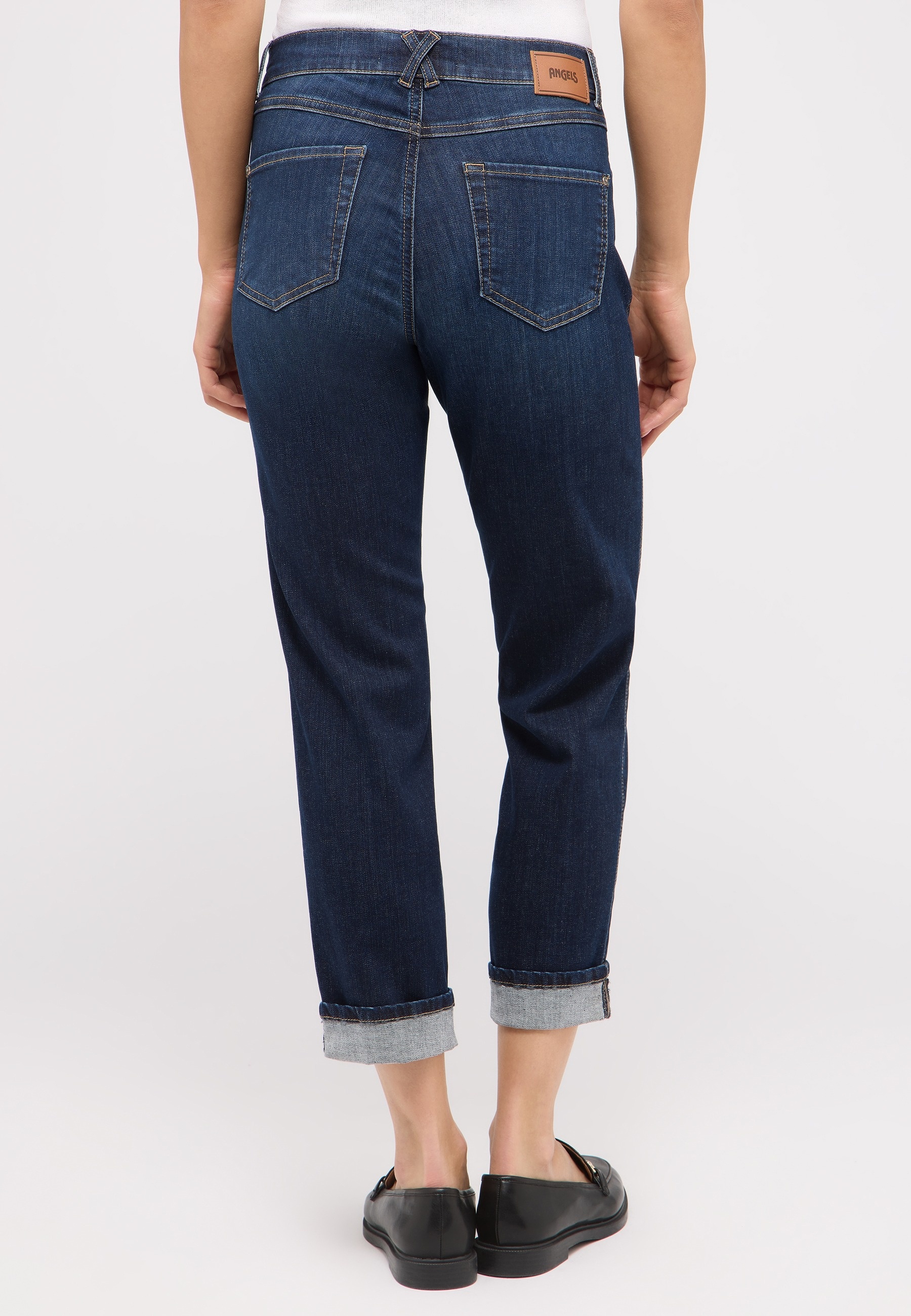 ANGELS 346810930D Damen Jeans Darleen Turn Up 7/8 Straight Fit - Dunkelblau - 5