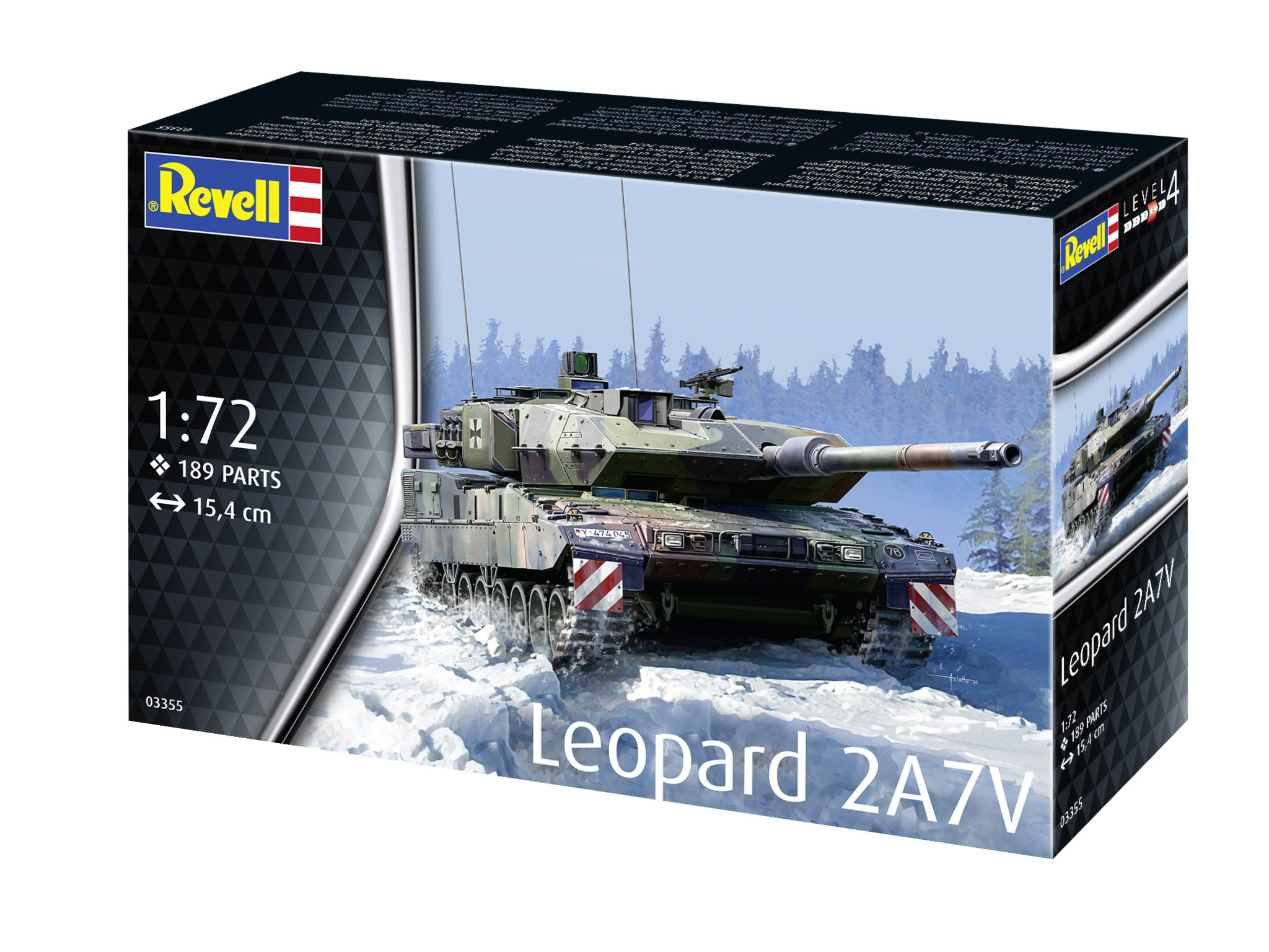 Revell 03355 Leopard 2A7V Modellbausatz gepanzert, Militärisch, Panzer, Fahrzeug, Waffe