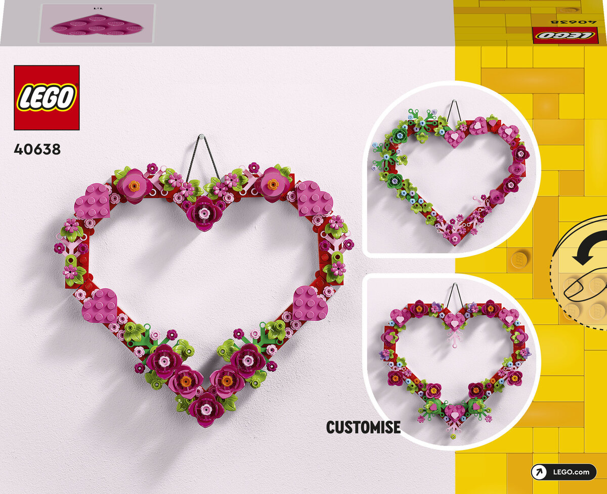 LEGO® Herz-Deko 40638 Zubehor, Armreif, Schmuck, Halskette
