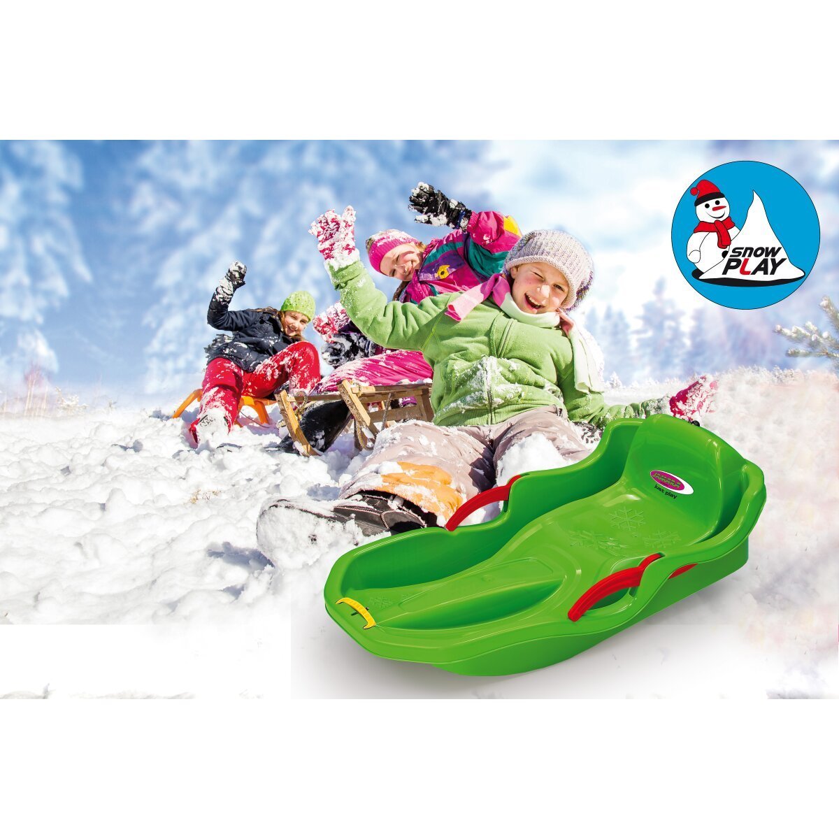 JAMARA Snow Play Bob Comfort 80 cm grün mit Bremse ab 3 Jahren JAMARA Snow Play Bob Comfort 80 cm grün mit Bremse ab 3 Jahren
