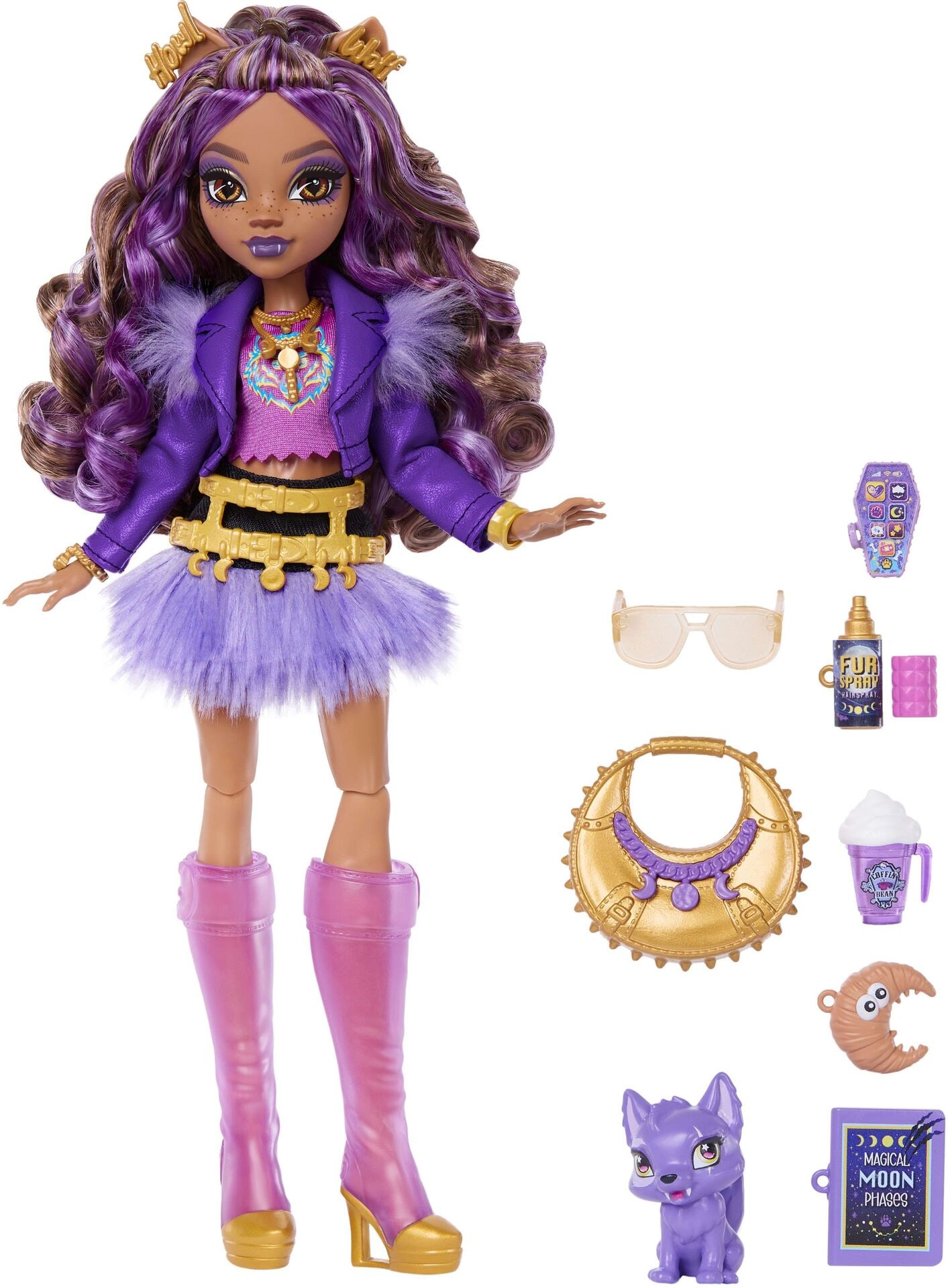 Monster High Clawdeen Puppe - Mattel - MATTEL JHK30 Puppe - Mattel - Monster High Clawdeen Puppe - Modell MATTEL JHK30 Produktbild fuer Online-Shop