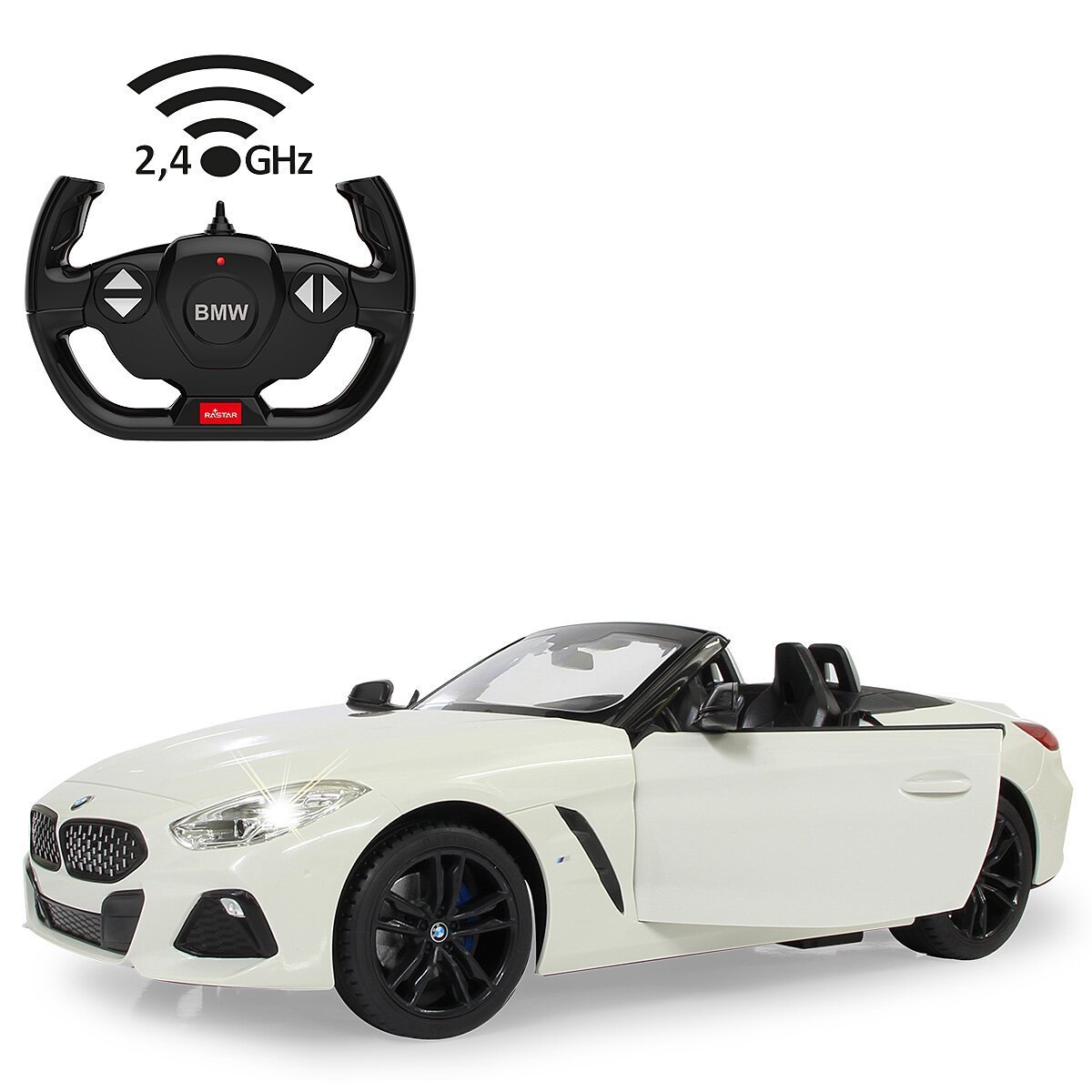 JAMARA BMW Z4 Roadster 1:14 weiß 2,4GHz Tür manuell ab 6 Jahren JAMARA BMW Z4 Roadster 1:14 weiß 2,4GHz Tür manuell ab 6 Jahren